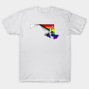 Progress pride flag - Maryland T-Shirt